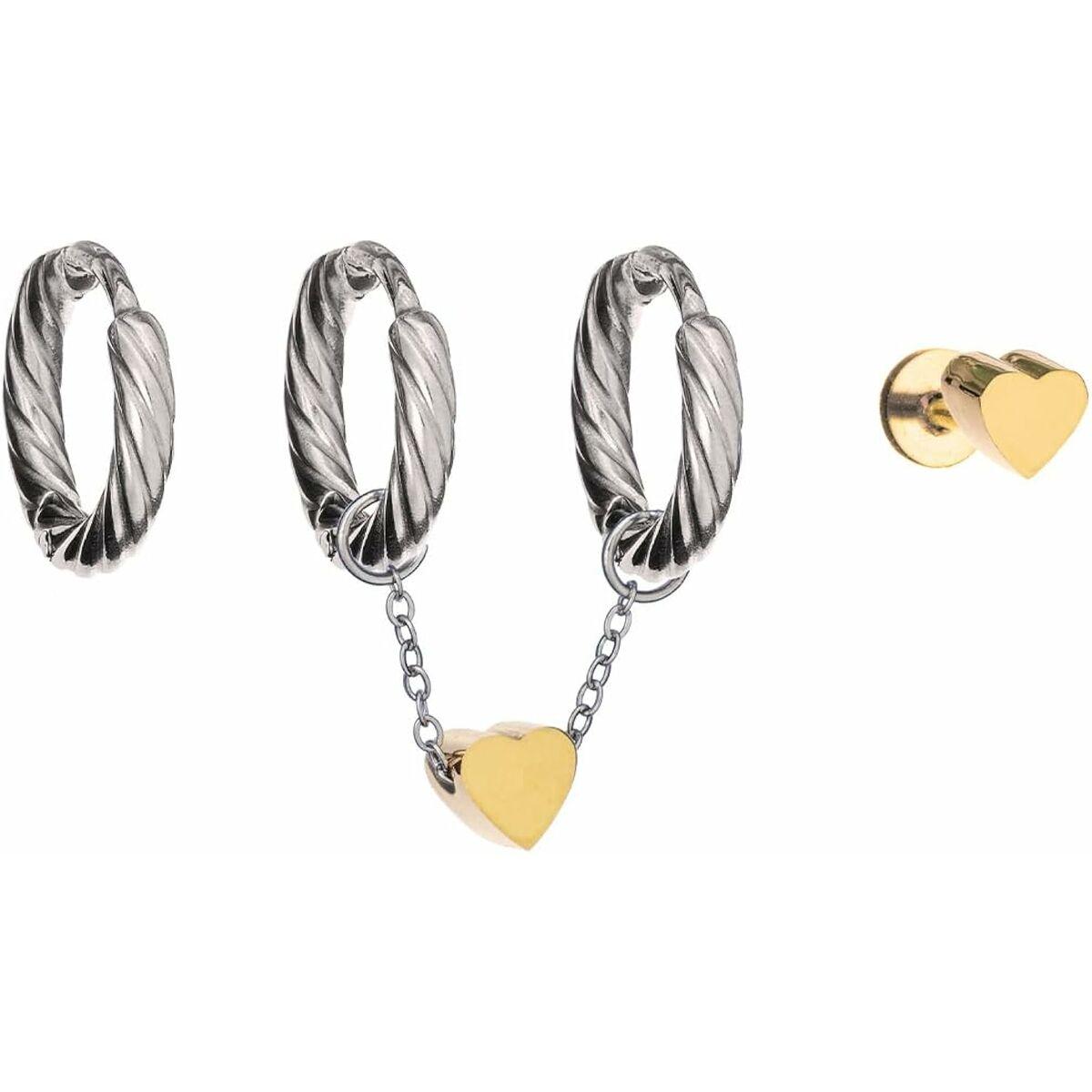 AN Jewels AB.EP032 - øreringe til kvinder med kæde og hjerter