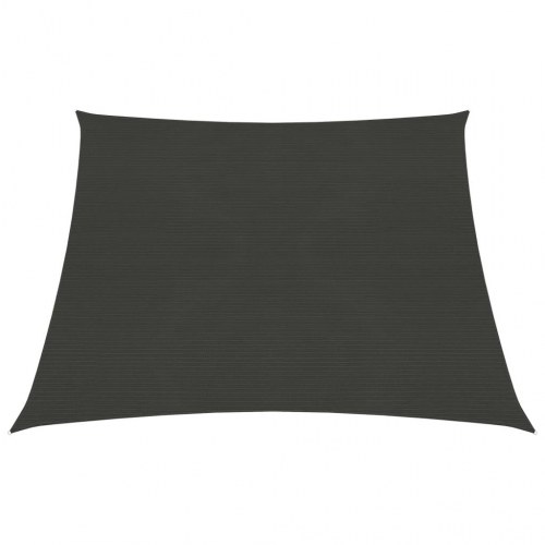 Solsejl i HDPE 3/4 × 2 m - trapez, antracitgrå, 160 g/m²