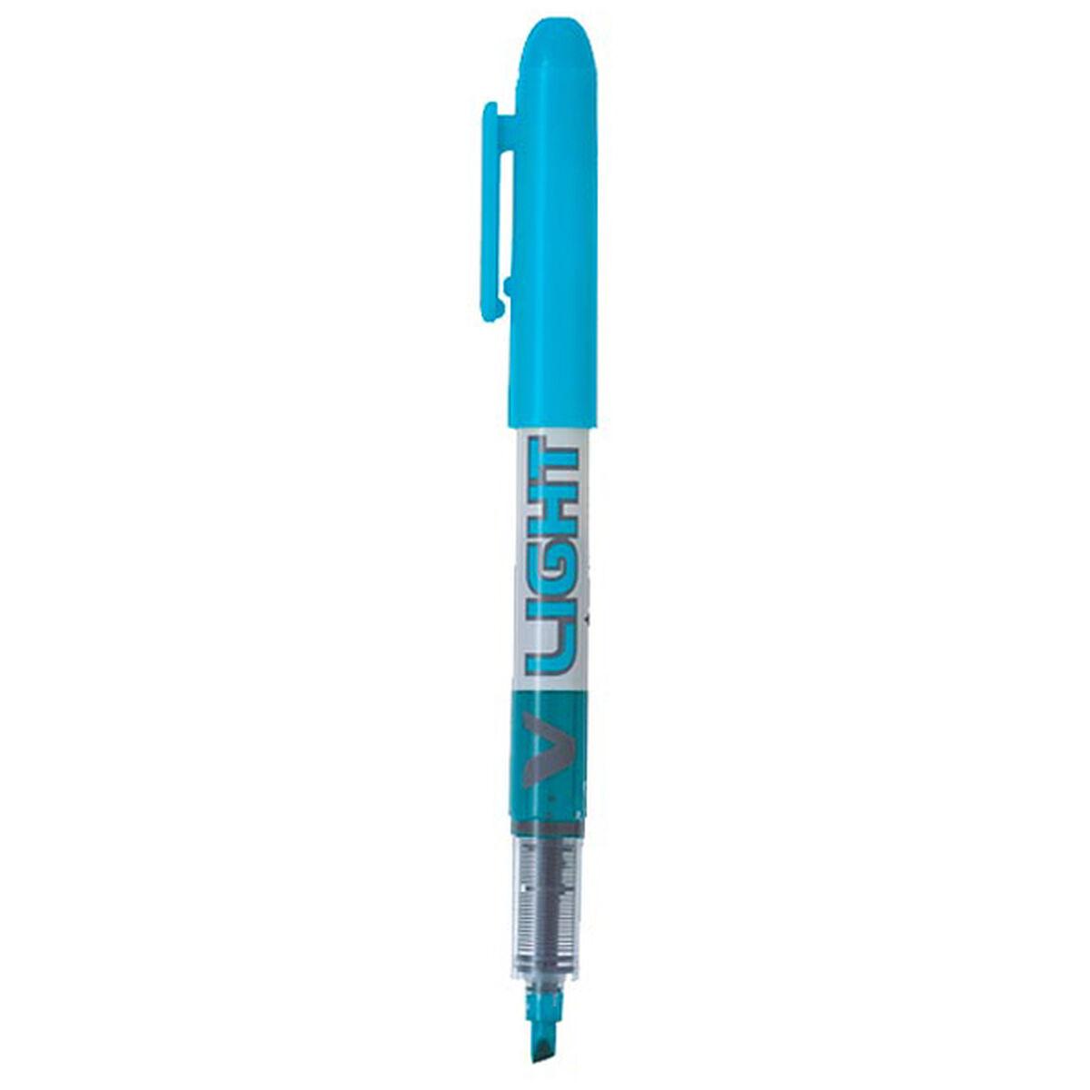 Fluorescerende markør Pilot V Light Blå (12 enheder)