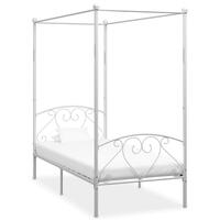 Sengestel til himmelseng 100 x 200 cm metal hvid