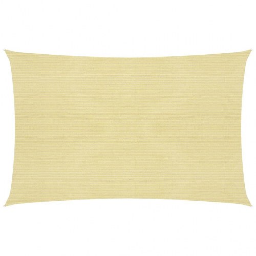 Solsejl 2,5x3 m 160 g/m² HDPE beige