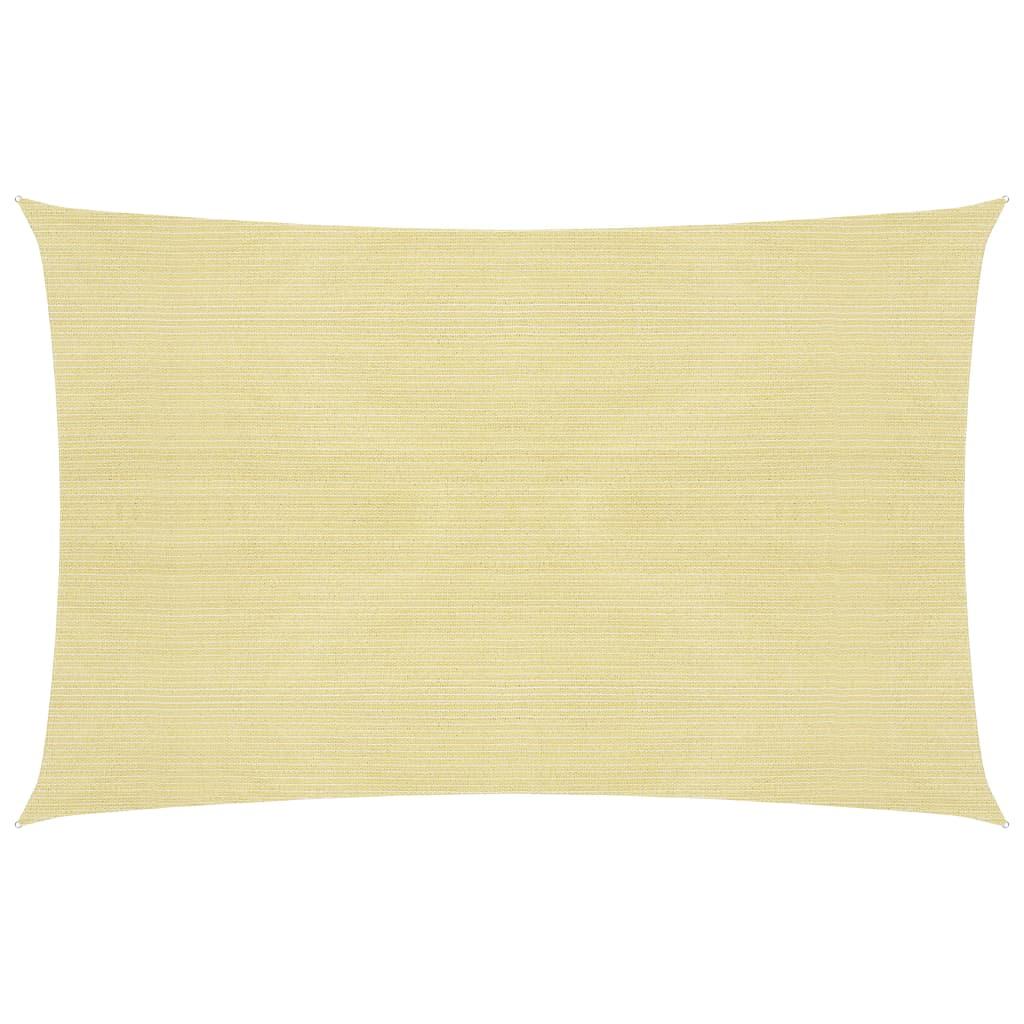 Solsejl 2,5x3 m 160 g/m² HDPE beige billede