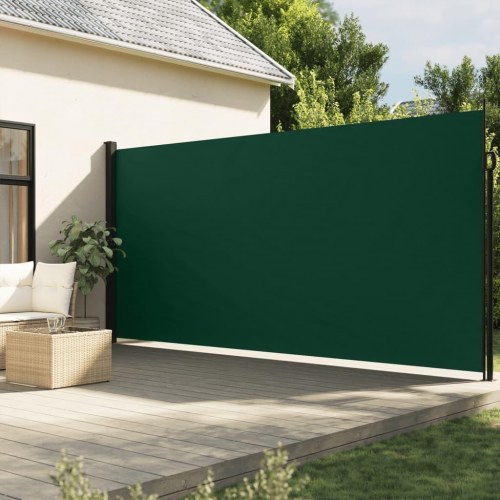 Sammenrullelig sidemarkise 220 × 500 cm - mørkegrøn