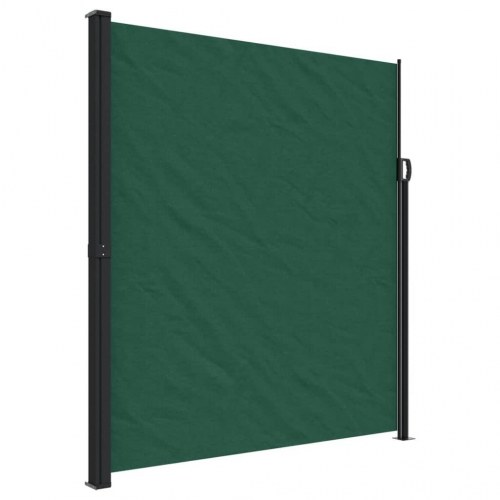 Sammenrullelig sidemarkise 220 × 500 cm - mørkegrøn