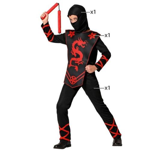 Kostume til børn Ninja 7-9 år