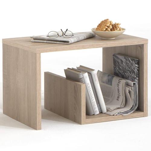 sofabord 2-i-1 59 x 36 x 38 cm egetræsfarve