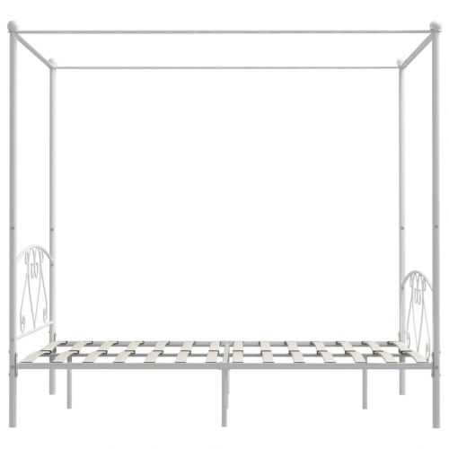 Sengestel til himmelseng 160 x 200 cm i metal - hvid