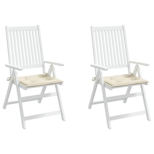 Hynder til havestol 2 stk. 40x40x4 cm oxfordstof cremefarvet
