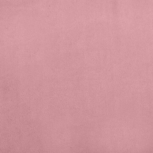 Hundeseng 90x53x30 cm velour lyserød