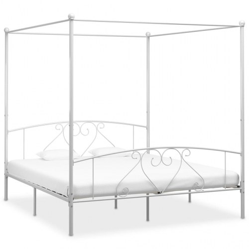 Himmelseng sengeramme 180 x 200 cm - metal, hvid