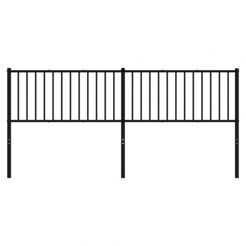 Sengegavl 200 cm metal sort