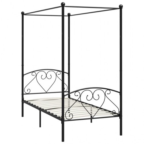 Sengestel til himmelseng 90 x 200 cm metal sort