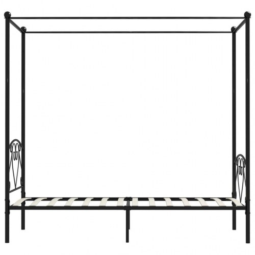 Sengestel til himmelseng 90 x 200 cm metal sort