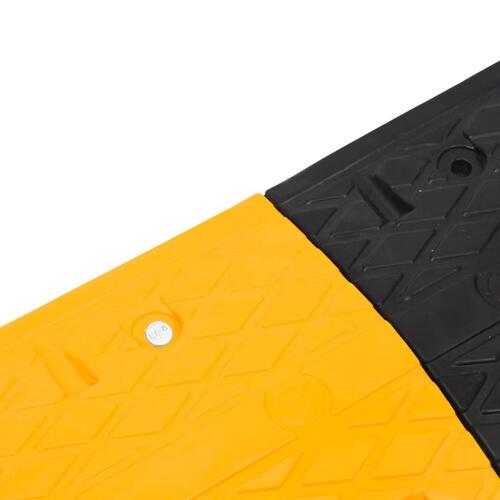 Vejbump 4 stk. 97x32,5x4 cm gummi gul og sort
