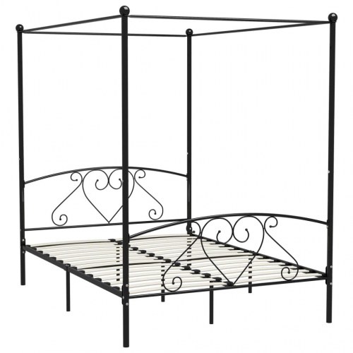 Himmelseng - sengestel i metal 140 x 200 cm, sort