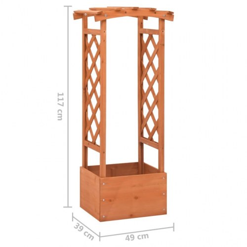Plantekasse med espalier 49x39x117 cm fyrretræ