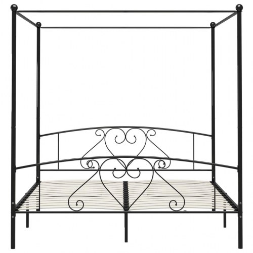 Sengestel til himmelseng 180 x 200 cm metal sort