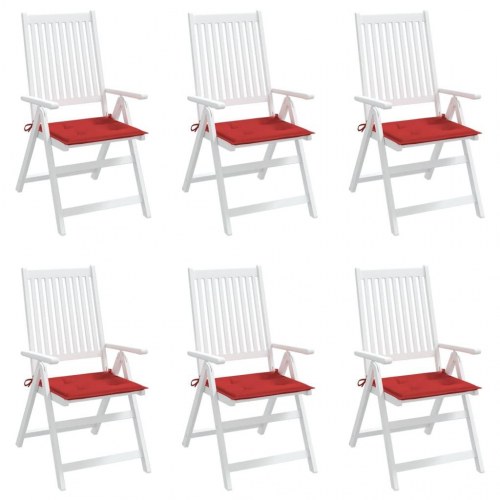 Hynder til havestol 6 stk. 40x40x4 cm oxfordstof rød