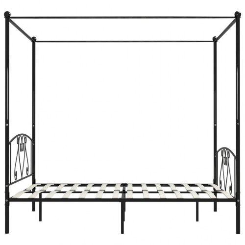 Himmelseng - sengestel i metal 200 x 200 cm, sort