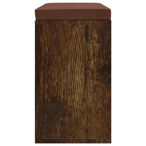 Skobænk 103x30x48 cm konstrueret træ røget egetræsfarve