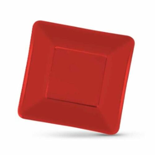plade Algon Engangsanvendelse Pap Firkantet Rød 19 x 19 x 1 cm (36 Enheder)