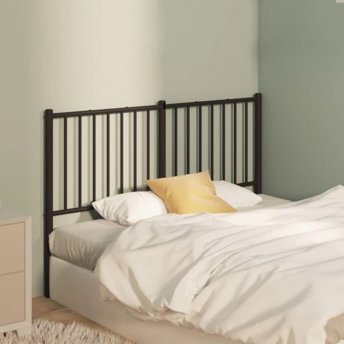 Sengegavl 120 cm i metal - sort, klassisk design