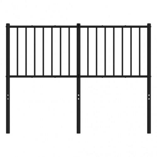 Sengegavl 120 cm i metal - sort, klassisk design