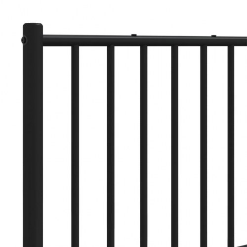 Sengegavl 120 cm i metal - sort, klassisk design