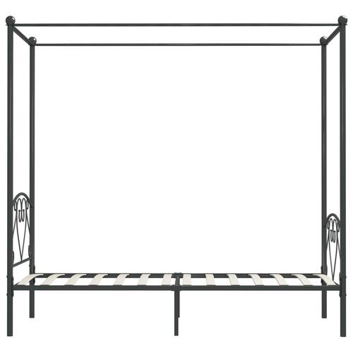 Sengestel til himmelseng 90 x 200 cm metal grå