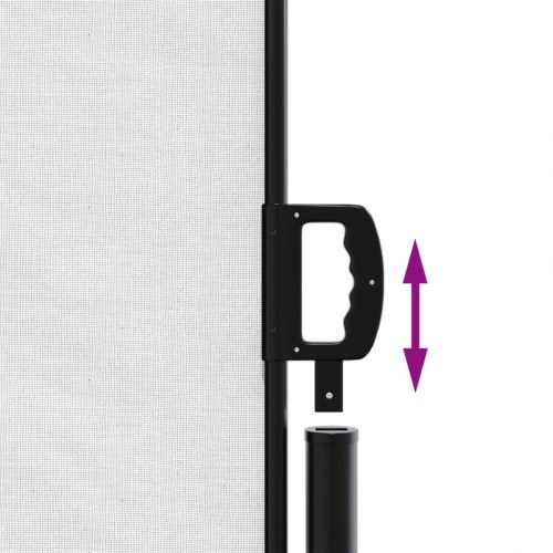 Sammenrullelig sidemarkise 200 × 500 cm - hvid