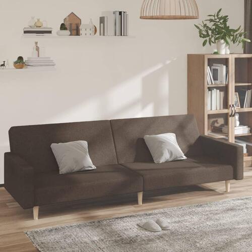 2-personers daybed stof mørkebrun