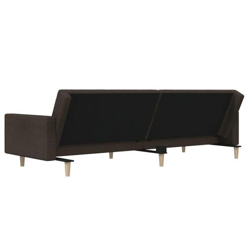 2-personers daybed stof mørkebrun