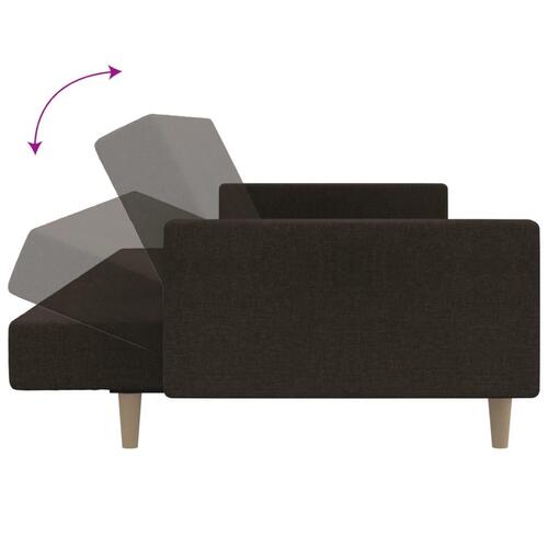 2-personers daybed stof mørkebrun