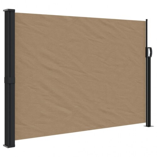 Sammenrullelig sidemarkise 140 × 500 cm - gråbrun