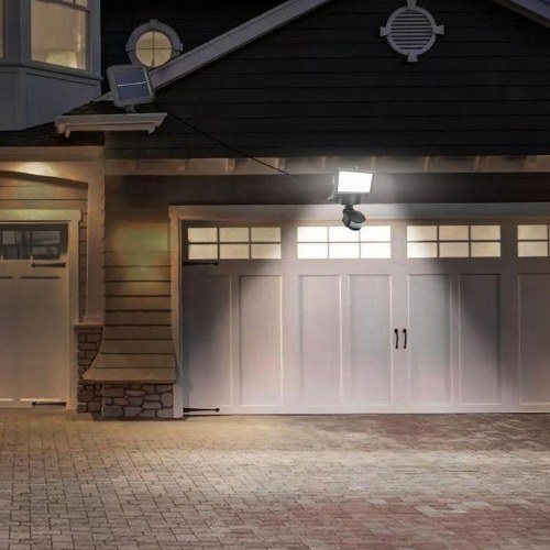 Solcellelampe MacLean MCE442 - Sort væglampe 6 W, IP44