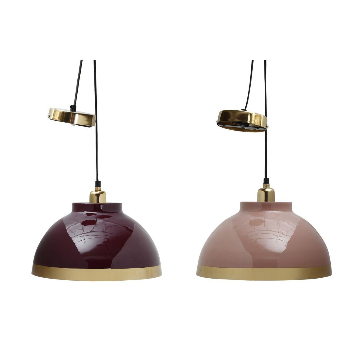 Loftslampe 33 X 33 X 24 Cm Pink Metal Syren 50 W 2 Enheder