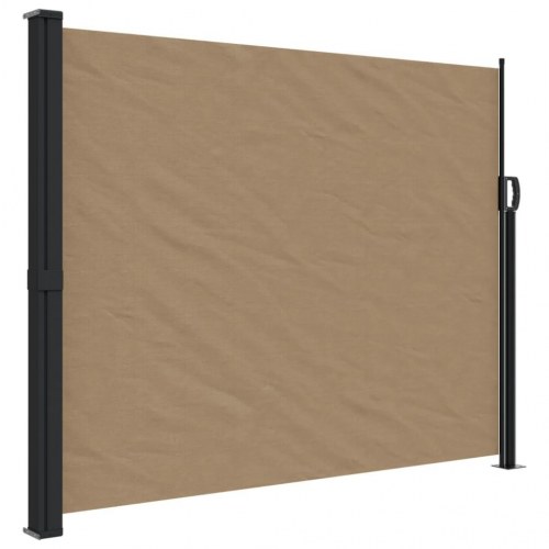 Sammenrullelig sidemarkise 160 × 500 cm - gråbrun