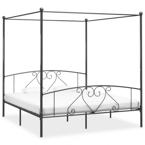 Himmelseng - sengestel i metal 180 × 200 cm, grå