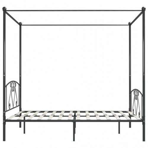 Himmelseng - sengestel i metal 200 x 200 cm, grå