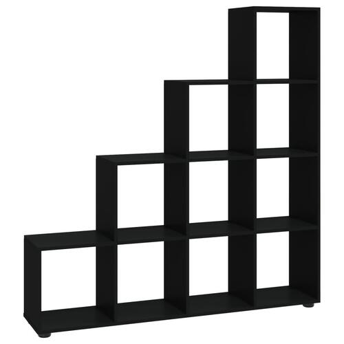 Trappereol 142 cm konstrueret træ sort