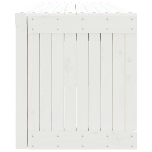 Havebænk 212,5x40,5x45 cm udvideligt design massivt fyr hvid
