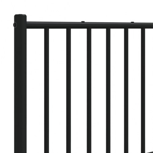 Sengegavl i metal 160 cm - sort, klassisk design