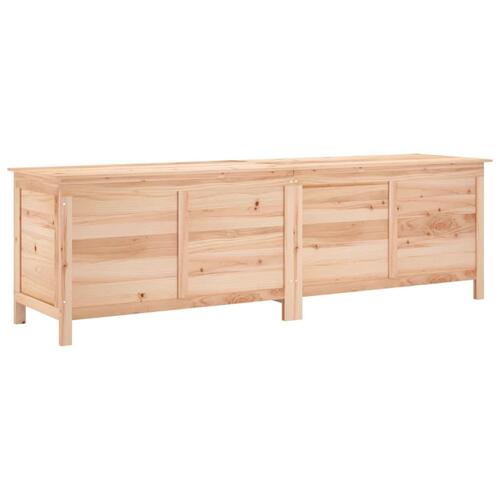 Opbevaringskasse til haven 198,5x50x56,5 cm massivt fyrretræ