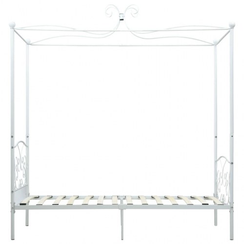 Himmelseng - sengestel i metal 100 x 200 cm, hvid