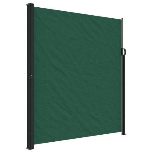 Sammenrullelig sidemarkise 220 × 600 cm - mørkegrøn