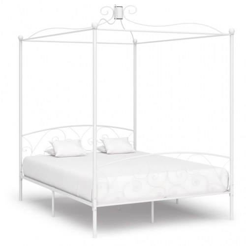 Himmelseng - sengestel i metal 180 x 200 cm, hvid
