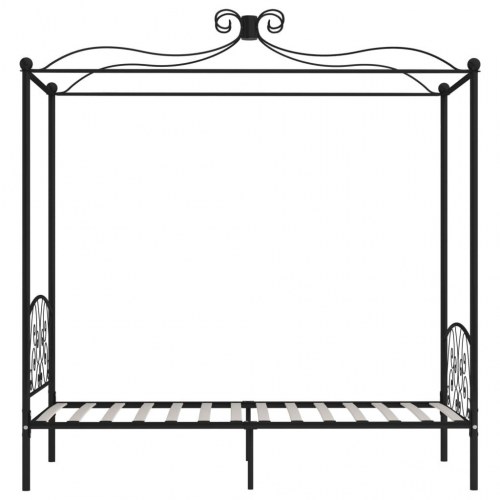 Sengestel til himmelseng 100 x 200 cm i metal - sort
