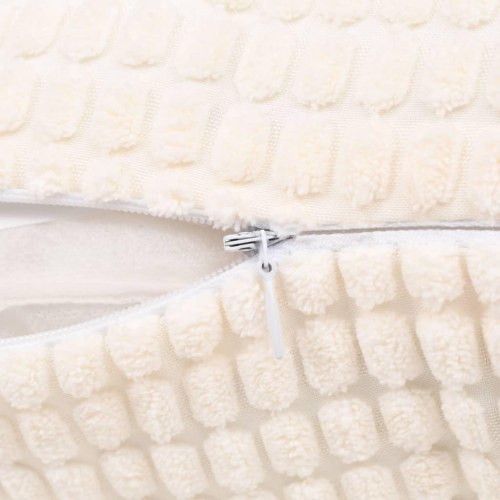 Pudesæt 2 stk. velour 60 x 60 cm råhvid