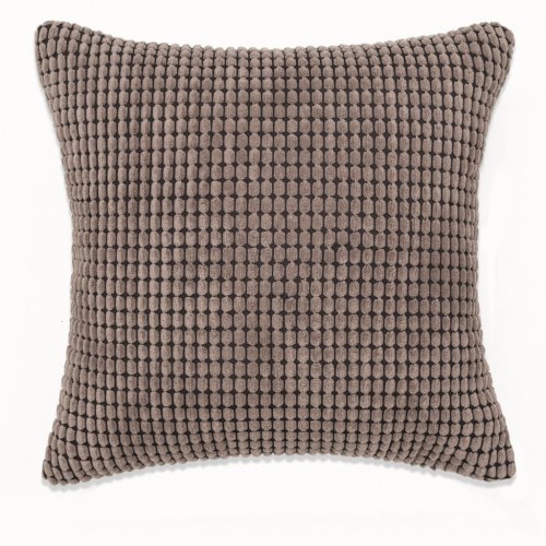 Pudesæt 2 stk. velour 45 x 45 cm brun