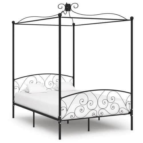 Himmelseng - metal sengeramme 120 x 200 cm, sort